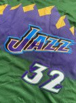 NBA 32 Malone Utah Jazz Maillot Retro green brodé